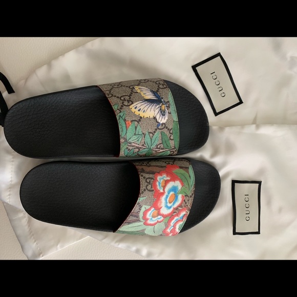 gucci tian slides womens
